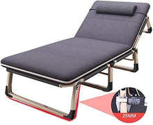 GAOFQ Lettino da Giardino Sedie da Giardino Reclinabile Pieghevole Letto per Gli Ospiti, Ufficio con batuffolo di Cotone Letto da Pranzo Letto di accompagnamento Ampio Letto Singolo da 68 cm