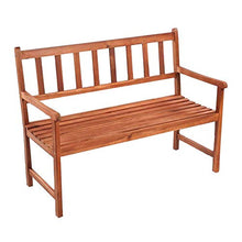 Cikonielf Panca da Giardino 2 posti, Panca per Esterni,in Legno massello di Acacia,120 x (50-58) x 90 cm