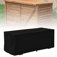 Longzhou 123x62x55cm Coperchio Protettivo per Scatola di immagazzinaggio con Coperchio a Prova di UV a Prova di UV da Giardino(Nero)