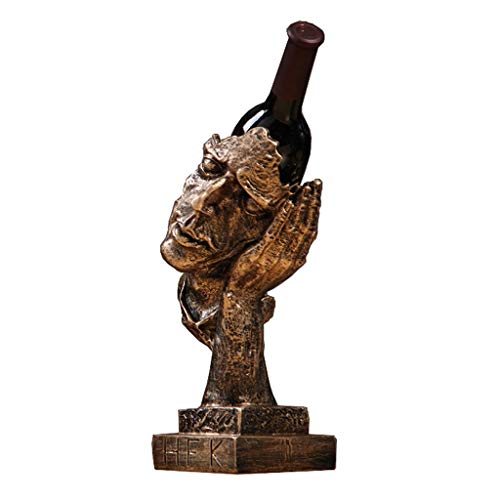 Ornamento Casuale Do-Not-ascolto rastrelliera for Il Vino Scultura Decorazione Carattere Resina Creativa Moderna semplicità Desktop Porticato Governo del Vino Governo della TV Studio Soggiorno Studio
