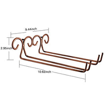 Wolfbush Appendi calici, 2 Righe Acciaio Inossidabile Parte Stand Vino Bicchiere Vetro Gruccia Rack Coppa Vetro Titolare Scaffale portabicchieri - Bronzo