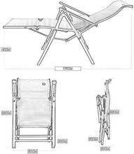 FACAZ Sedia Pieghevole da Ufficio Sedia da Salotto Siesta Sedia da Pranzo Portatile a gravit脿 Zero Sedia da Giardino per Esterni