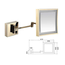ADSE Specchio per Il Trucco, specchi a Parete Specchio per Trucco da Barba Specchio da Bagno Illuminato a LED per vanità dell'hotel con Regolazione