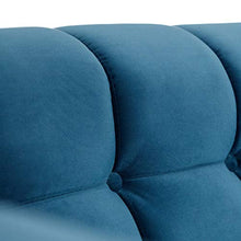 ixia.es Divano in Velluto Azzurro con Piede Oro
