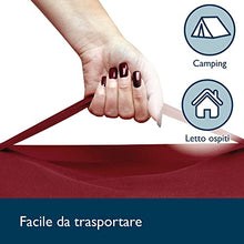 Beautissu Materasso da Campeggio Pieghevole - Materasso Pieghevole Ospiti - Campix 80x195 cm - Soffice Confortevole e Funzionale - Rosso - Materasso Traspirante in Microfibra - Lettino da Viaggio