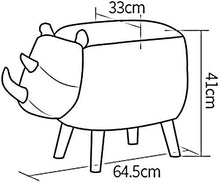 JUANxiao Sedie Sgabelli per Bambini, Sgabelli creativi e Carini per Bambini per Bambini in Legno massello a 4 Gambe, poggiapiedi Imbottiti per sgabelli per Scarpe (Colore: B)