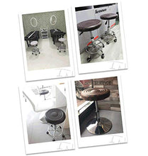 ABBD Sedia Sgabello da Lavoro Piccola Sedia Girevole Rotonda Panca da Ufficio Barbiere Sedia da Bar Girevole a 360 ° Regolabile in Altezza, Rotonda, Sgabello ergonomico Blu-Brown