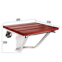 LXLAMP Sgabello Doccia Antiscivolo Regolabile in Altezza Sedile for Doccia in Legno Massello, Sgabello for Doccia Ribaltabile A Parete, Ingresso Corridoio Bagno, Portante 250KG