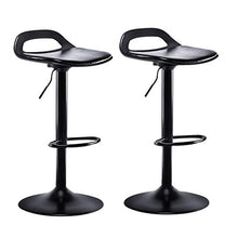 LIZIXH Moderno Bar Sgabelli 2 Set, Regolabile Ascensore Girevole Nero Gas, Chrome poggiapiedi e Base, for Colazione Bar/Contatore/Cucina/Casa Sgabelli (Color : C)