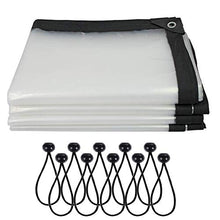 LSXIAO Telone Impermeabile, Trasparente Foglio di Polietilene, Impermeabile A Prova di Polvere Idratante con Gommino Antiruggine Corda Elastica Elastica Adatto per Serre, Balcone