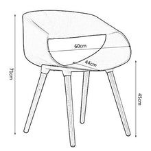 zvcv Sedia da Pranzo da Cucina Sedia per Poltrona con Schienale in plastica per la casa Gambe in Legno massello Naturale, sedie per sedie da Esterno per Picnic, Verde