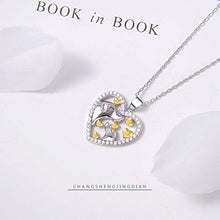 Collana in Argento Sterling, Collana Creativa A Forma di Cuore in Argento Sterling S925 Madre E Bambino, Adatta per La Festa della Mamma, Regali di Anniversario E Regali di Compleanno