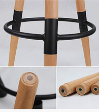 LWW Sgabelli, sgabelli da bar di legno solido Bar Chair Sgabello Alto semplice europea,Nero