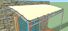 TUTTOPERGOLE Tetto di Ricambio in PVC da 650 gr/m2 per Gazebo/Pergola in Ferro (3 x 2 m, Avorio)