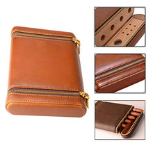 Tauzveok Cigar Humidor di Corsa Esterna Humidor Caso Legno di Cedro Allineato 6 Sigaro Fatto A Mano Pacchetto di Sigarette di Legno Portatile Cigar Box Set,Arancia