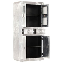 vidaXL Legno Massello di Mango Credenza Alta Aviator Madia Mobile Armadietto Armadio Mobiletto Alto Portaoggetti Cassa Cassapanca 95x42x192 cm