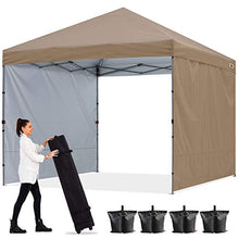 ABCCANOPY Gazebo pop-up 2 x 2 m con due pareti del sole completamente impermeabile commerciale rifugio istantaneo, borsa con ruote, 4 pali