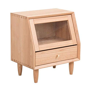WALNUTA Tavolino - 45 * 23 * 50cm, Color Legno Comodino Camera Laterali, Partical Bordo e Gambe, Montaggio Semplice e Robusto, Brown