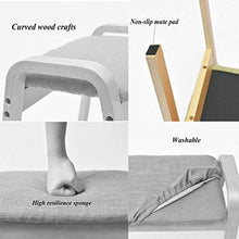 YANG Poggiapiedi Imbottito concavo Sedile Dressing Table Sgabello Pouf Change Scarpe Pouf poggiapiedi Estraibile con Lino Coperchio 44.5x33X36cm (Color : B)