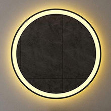 Specchio Rotondo retroilluminato a LED con Luce, Specchio cosmetico/da Barba a Parete, Bagno/Soggiorno/Hotel