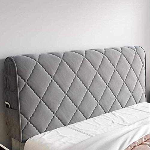 HDGZ Copertura per Testiera per Letto Copri Testata Letto Matrimoniale Singolo per Letto Copertura Protettiva con Fondo Elastico per La Decorazione del Letto (Color : Gray, Size : 1.2m)