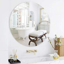 XQAQX Specchio da Trucco Specchio Ingranditore Nordic Parete Bathroom Specchio, Specchio Rotondo, Specchio da Toilette, Bagno Decorazione - Bianco