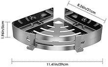 WDGNY - Supporto angolare per bagno, angolo doccia, mensola angolare per box doccia, in acciaio inox, resistente e senza bisogno di foratura, per bagno e cucina (2