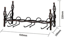 RINGLICHT F Ferro Battuto Wine Rack, Calici Cremagliera del Supporto, Retro Vino Scaffale, Muro Pendenti Montata Vino Spumante Vetro Calici, Decorazione Domestica Luogo 4 Bottiglie 6 Tazze