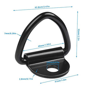 BESLIME Tie Down Ring - Anelli di Ancoraggio Ideali per bulloni di Ancoraggio su Camion, furgoni, Kayak, Fuoristrada ECC. 4 PCS