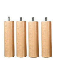 Wood Select - Piede cilindrico, 15 cm, smaltato, sezione 6 cm (asta grossa filettata M10)