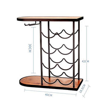 mmmy Portabottiglie, portabottiglie da Tavolo Supporto per Bicchiere da Vino Capovolto in Legno massello Espositore per Vino Scaffale per la Decorazione della casa