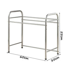 LYM &ripiano di stoccaggio Ripiano da Cucina, Acciaio Inossidabile Multifunzione Forno a microonde Rack Forno Rack 2 Strati Scaffale di Finitura