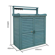 WMQ Casetta da Giardino, Mobile da Giardino Snello in Abete, con Tetto a Falde per riporre Oggetti, 870x450x1200mm