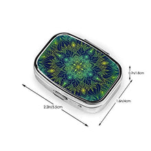 Scatola quadrata per pillole medicinali Mandala stampe moda pillola organizzatore viaggio pillole dispenser per vitamine integratori