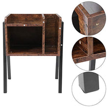 HYM Tavolino da Comodino Impilabile dell'Alto Comodino Elegante con unità di Stoccaggio Verticale Comodino in Legno