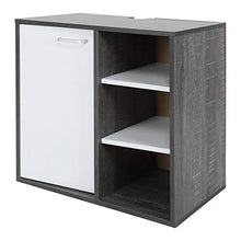 Mobile portaoggetti da bagno con apertura per sifone, mobile lavabo da bagno, mobile portaoggetti per lavabo, mobile sottolavello 30 x 59,4 x 59 cm