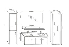Grafica ma.ro srl Mobile Bagno LAVABO 2 Rubin. W. Elegance Rosa Chiaro ARREDO Bagno Completo 120 CM
