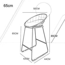 LLT Sgabello contatore Sgabelli altezza Sedie pratici piedini in metallo oro, Bar Sgabelli poggiapiedi imbottito Sgabelli cucina pranzo Sedie per Pub Cafe Restaurant, rotondo sedile imbottito,65 cm,6