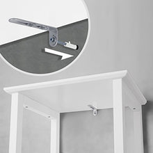VASAGLE Armadietto, Credenza Alta Autoportante, Armadietto da Bagno Multifunzione con 3 Ripiani Portaoggetti, Mobile in Legno Stile Country, 40 x 32 x 160 cm (L x P x A), BiancoBBC63WT