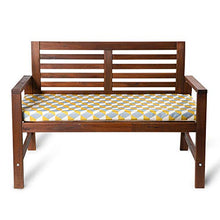 Celina Digby® - Cuscino impermeabile per panca da giardino a 3 posti, con imbottitura in morbida schiuma (144 x 54 x 6 cm), colore: Giallo cubo geometrico