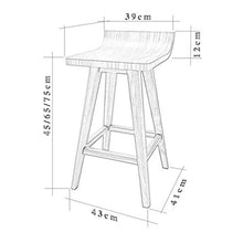 BDLYZ Yxsd Bar Stool American Country Legno Retro Alta casa Accogliente Ristorante Natural Cafe Elegante Minimalista personalità Creativa Colazione Pianale da Cucina Sedie Sgabelli Coffee Design