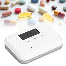 01 Scatola per medicinali Elettronica, Dispenser Automatico di Pillole Non tossico Multifunzionale, a Prova di umidità per i Viaggi a casa Che escono(6 Grid Gray)