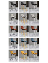 SHIJING Sgabelli da Bar in Ferro Dorato, Altezza del bancone, Sedia Imbottita con Schienale Medio per sedute ergonomiche, Sgabello da Bar Moderno, Cucina, Colazione, sedie da Pranzo, 1 Pezzo