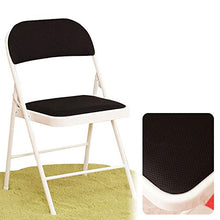 JCXOZ-Sedia Pieghevole Sedia Pieghevole Resistente, Sgabello Sedile Camping Nero Spesso Ristorazione Telaio in Metallo Sedia da Ufficio