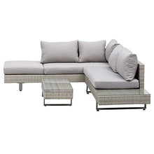 Outsunny Salotto da Giardino, Set Divani da Esterno con Tavolino da Giardino, Mobili da Giardino in Rattan Grigio