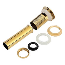 Fdit Pop Up di scarico stopper bacino scolapiatti con troppopieno per lavabo bagno rubinetto nave Golden