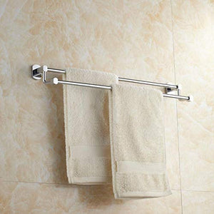 Portasciugamani in ottone cromato Portasciugamani bagno doppio rack portasciugamani bagno hardware accessori bagno 60cm doppia asta
