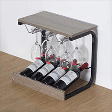 Elegante Portabottiglie da Vino Portabottiglie in Legno Rovesciato, Portabottiglie, HJJ