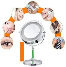Specchio Specchi da Bagno da Bagno Trucco Illuminato, Girevole a vanità a LED da 8 Pollici Girevole con Supporto
