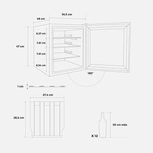 CREATE IKOHS WINECOOLER WOOD M - Cantinetta da 12 bottiglie, 33 l, 70 W, luce LED, display digitale, 3 ripiani, doppio isolamento, zone con temperatura da 11 a 18 gradi, ripiani in legno